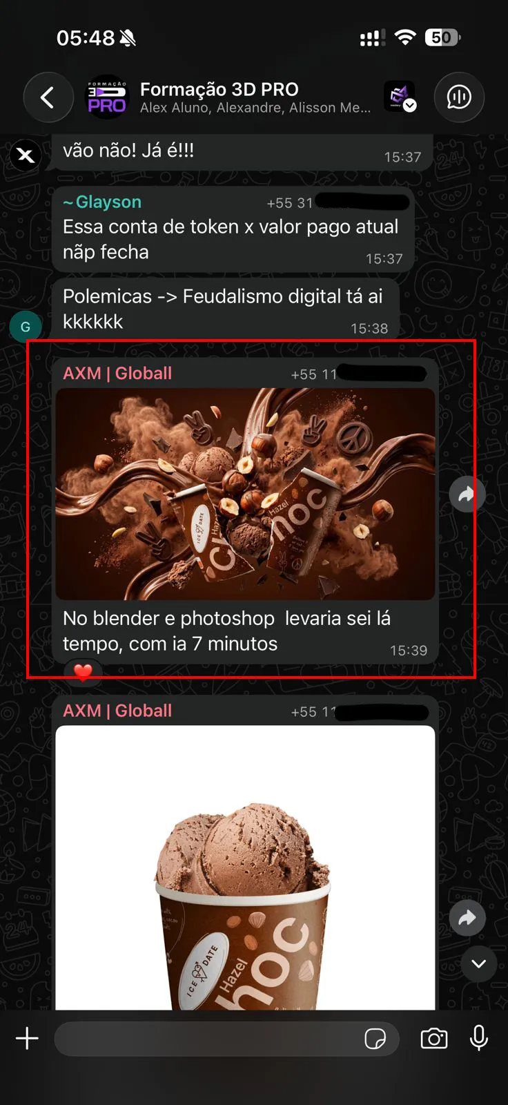 Mensagem de quem usa o Nexia Image